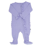 Sweet Bamboo Hypoallergenic Ruffle Footie with 2 Way Zipper for Infants - Apparel & Accessories > Clothing > Baby & Toddler Clothing > Baby & Toddler Sleepwear Ruffle Footies