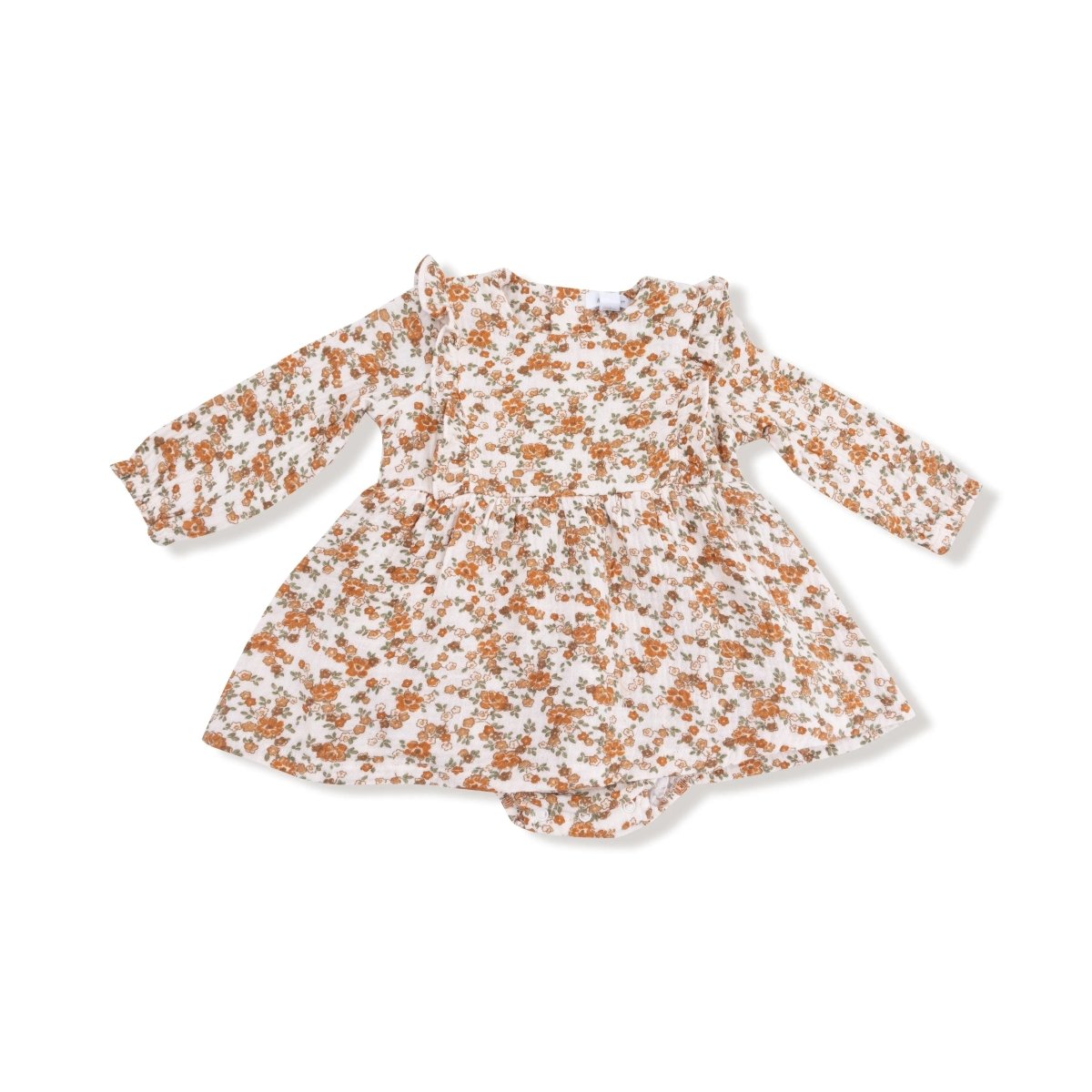 Angel Dear Ruffle Long Sleeve Bubble With Skirt Organic Cotton Muslin - Everetts Place Boutique - 