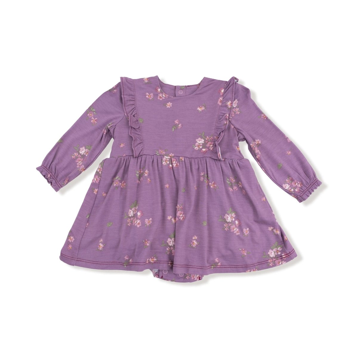 Angel Dear Ruffle Long Sleeve Bubble With Twirly Skirt Baby Outfit - Everetts Place Boutique - 