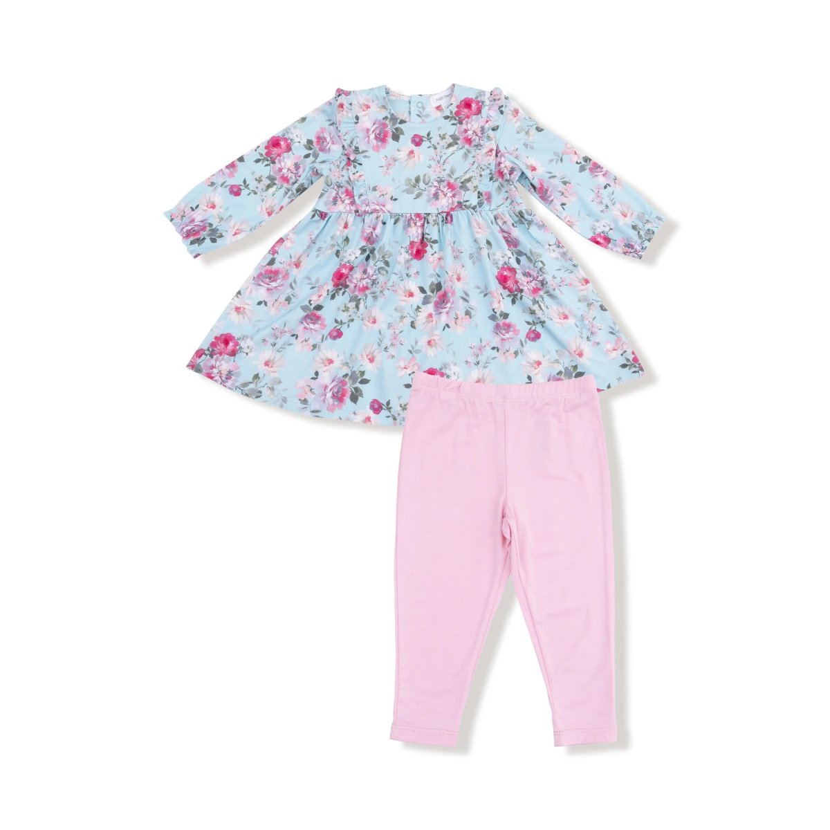 Angel Dear Ruffle Long Sleeve Dress And Legging Set Bamboo Viscose - Everetts Place Boutique - 