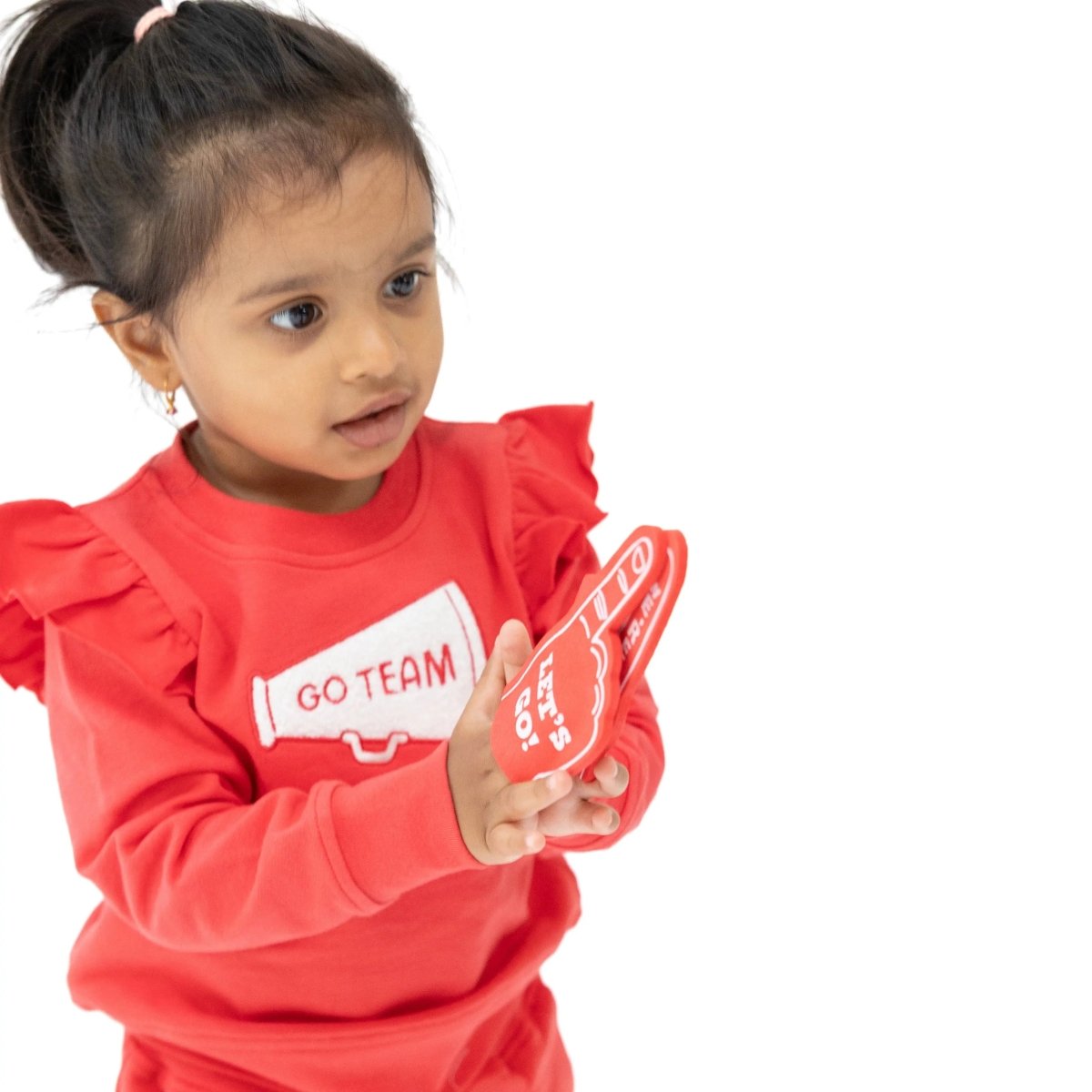 Angel Dear Ruffle Megaphone Sweatshirt for Kids Cheer Squad - Everetts Place Boutique - 