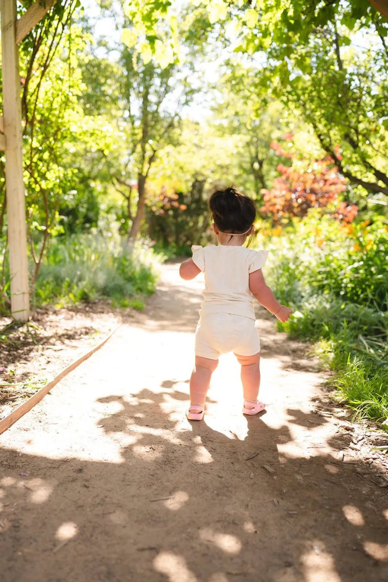 Harp Angel Boutique Ruffle Ribbed Short Set with Ruffle Sleeves - 