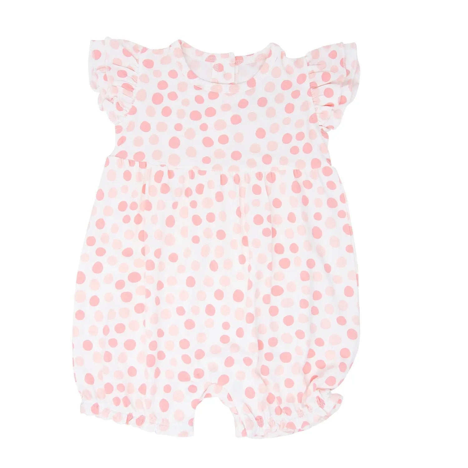 Ruffle Romper for Girls with Flutter Sleeves and Snap Closure Sweet Bamboo