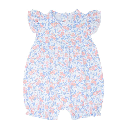 Ruffle Romper for Girls with Flutter Tank Sleeves and Snap Closure Sweet Bamboo