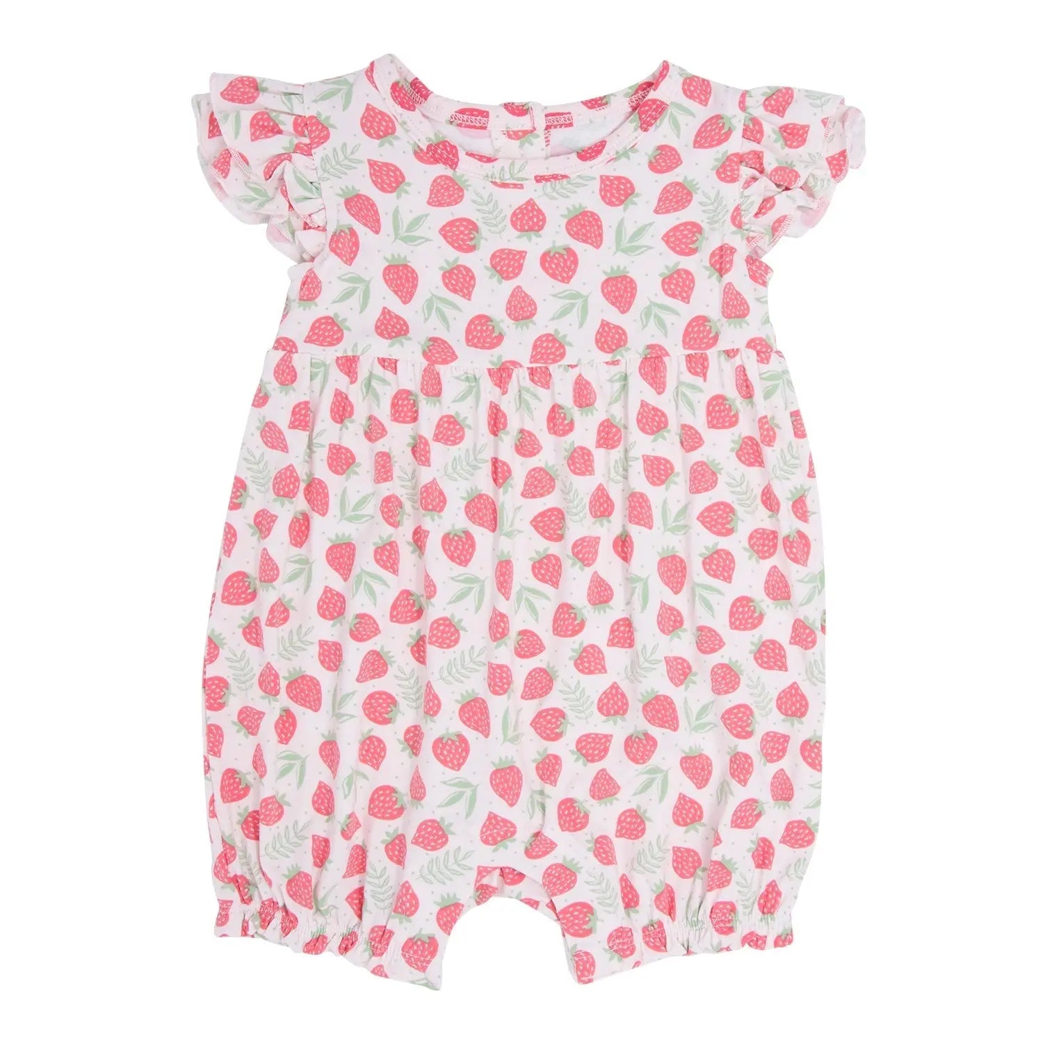 Sweet Bamboo Cute Ruffle Romper with Flutter Sleeves for Little Girls Summer Fun - Apparel & Accessories > Clothing > Baby & Toddler Clothing > Baby One-Pieces baby daywear