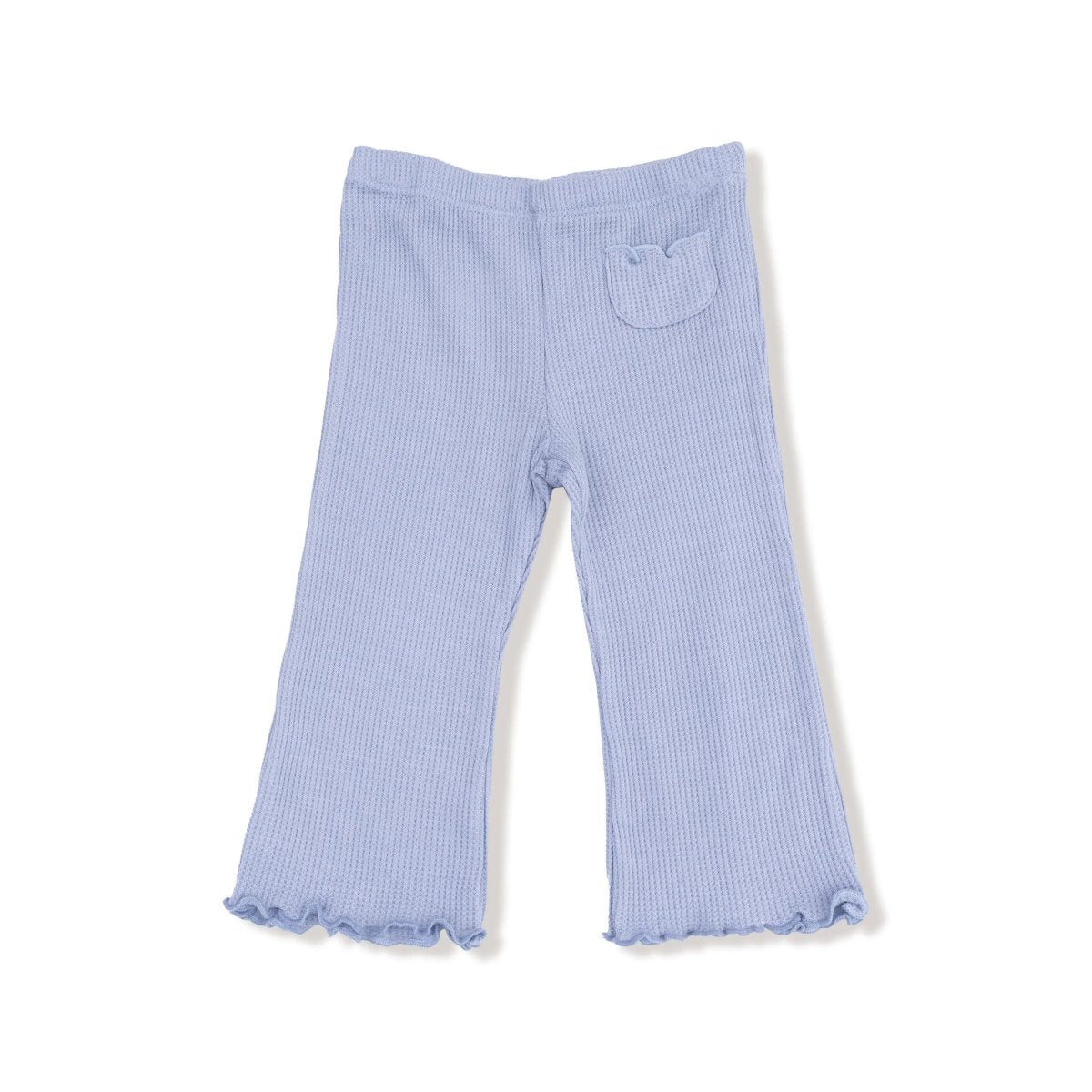 Angel Dear Ruffle Shoulder Rib Shirt and Waffle Flare Pant Set - Everetts Place Boutique - 