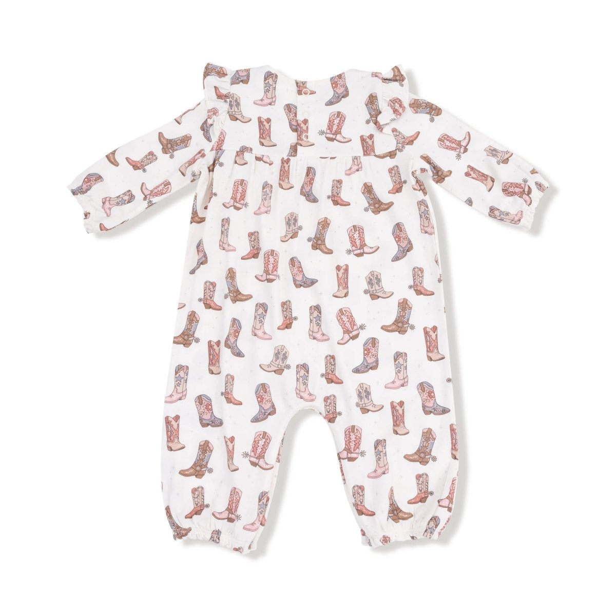 Angel Dear Ruffle Sleeve Romper Baby Girls Bamboo Viscose Angel Dear - Everetts Place Boutique - 