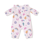 Angel Dear Ruffle Sleeve Romper For Baby Girls Soft Bamboo Viscose - Everetts Place Boutique - 