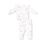 Angel Dear Ruffle Sweatshirt And Jogger Pant Set For Girls Cozy - Everetts Place Boutique - 