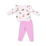 Angel Dear Ruffle Sweatshirt and Legging Set for Baby Angel Dear - Everetts Place Boutique - 