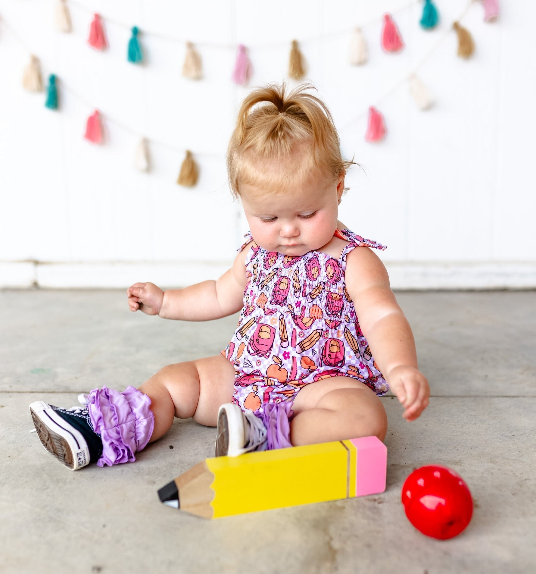 DREAM BIG LITTLE CO RULE THE SCHOOL SMOCKED BUBBLE ROMPEREveretts Place