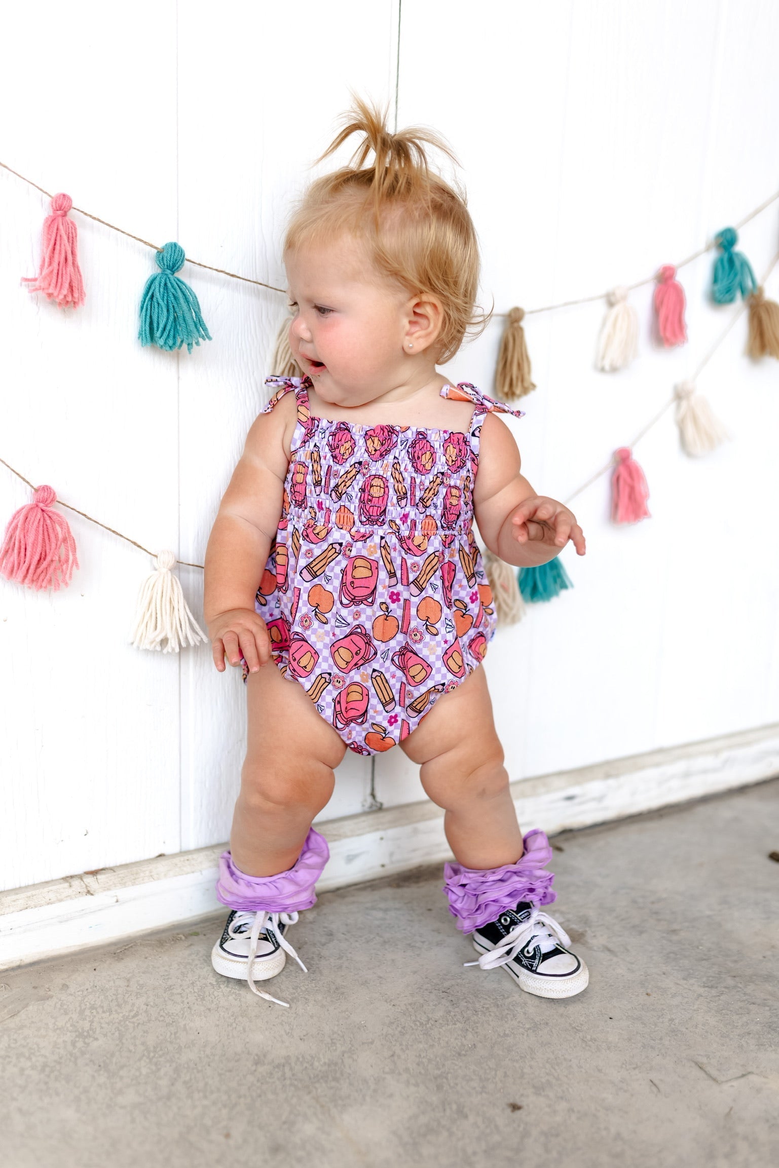 DREAM BIG LITTLE CO RULE THE SCHOOL SMOCKED BUBBLE ROMPEREveretts Place