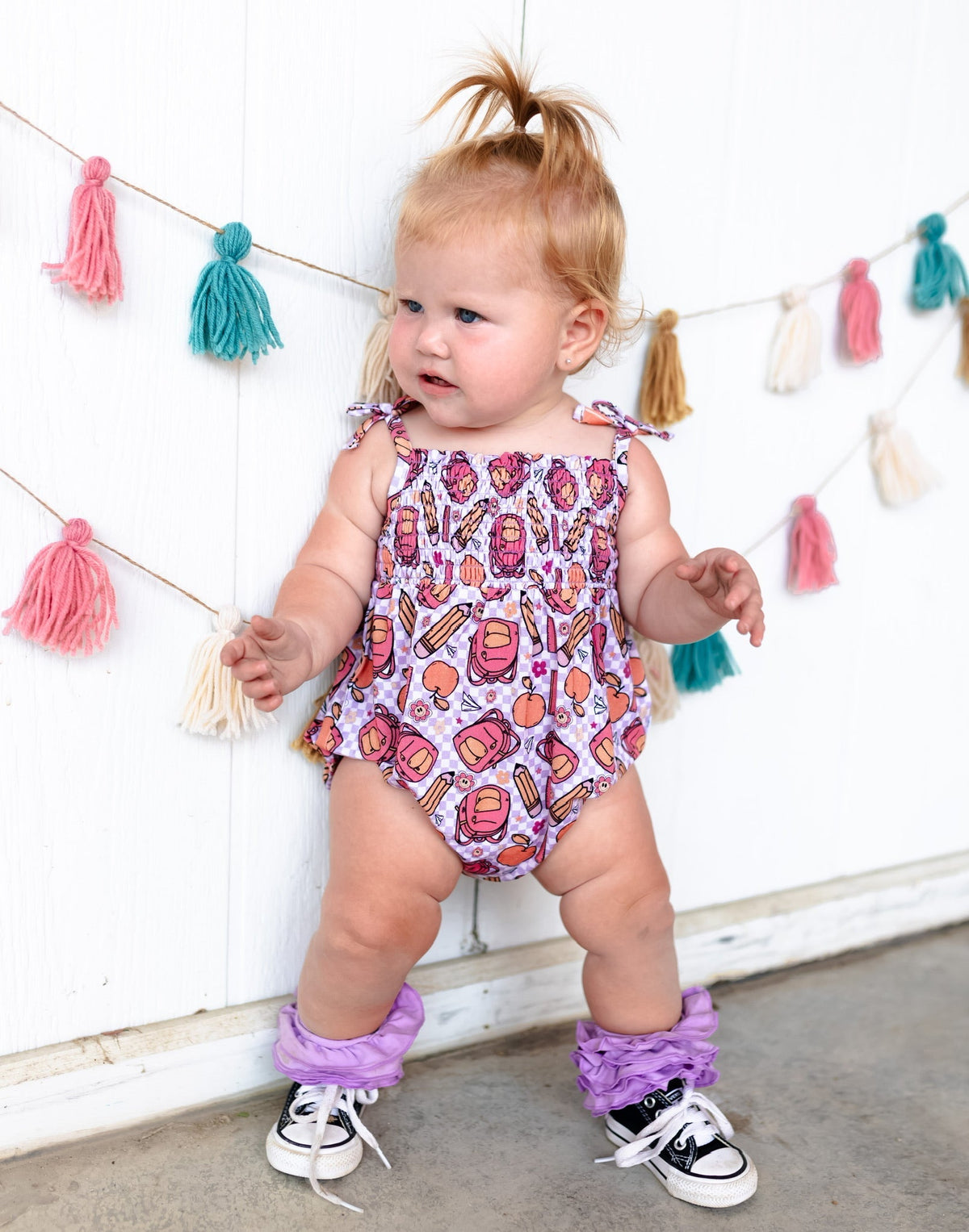 DREAM BIG LITTLE CO RULE THE SCHOOL SMOCKED BUBBLE ROMPEREveretts Place
