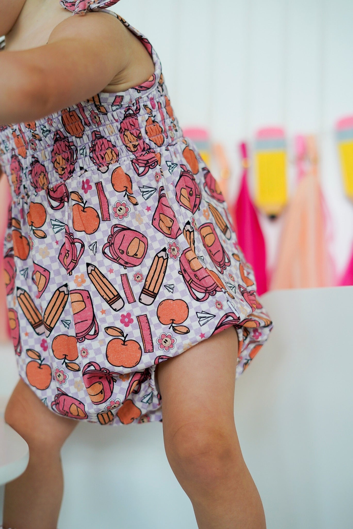 DREAM BIG LITTLE CO RULE THE SCHOOL SMOCKED BUBBLE ROMPEREveretts Place