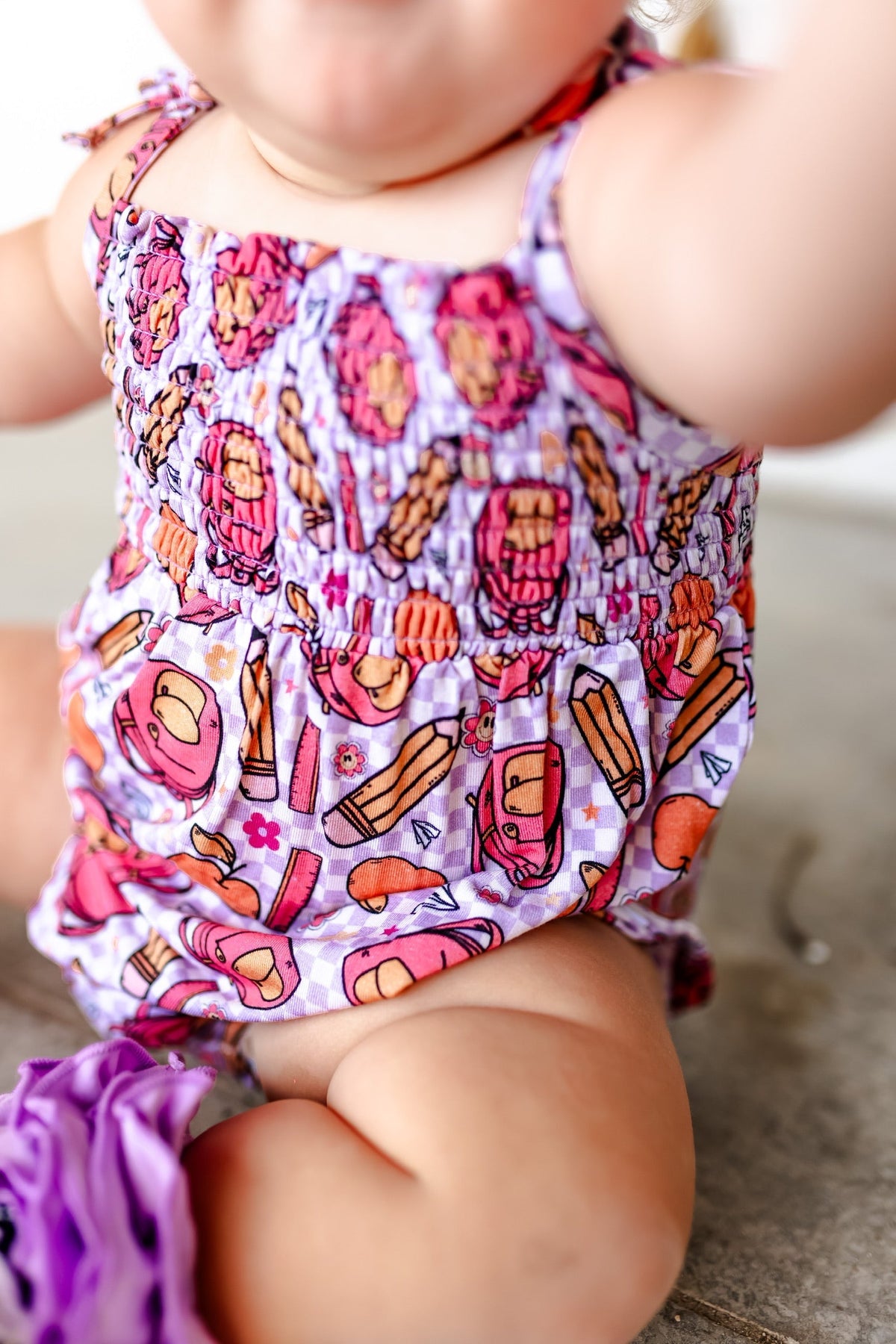 DREAM BIG LITTLE CO RULE THE SCHOOL SMOCKED BUBBLE ROMPEREveretts Place