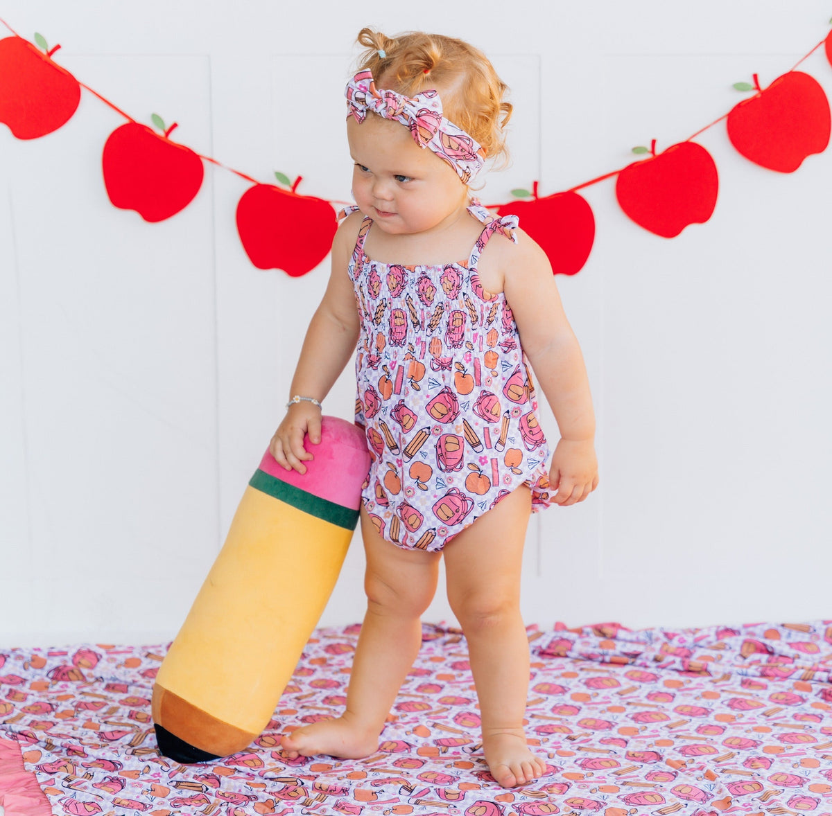 DREAM BIG LITTLE CO RULE THE SCHOOL SMOCKED BUBBLE ROMPEREveretts Place