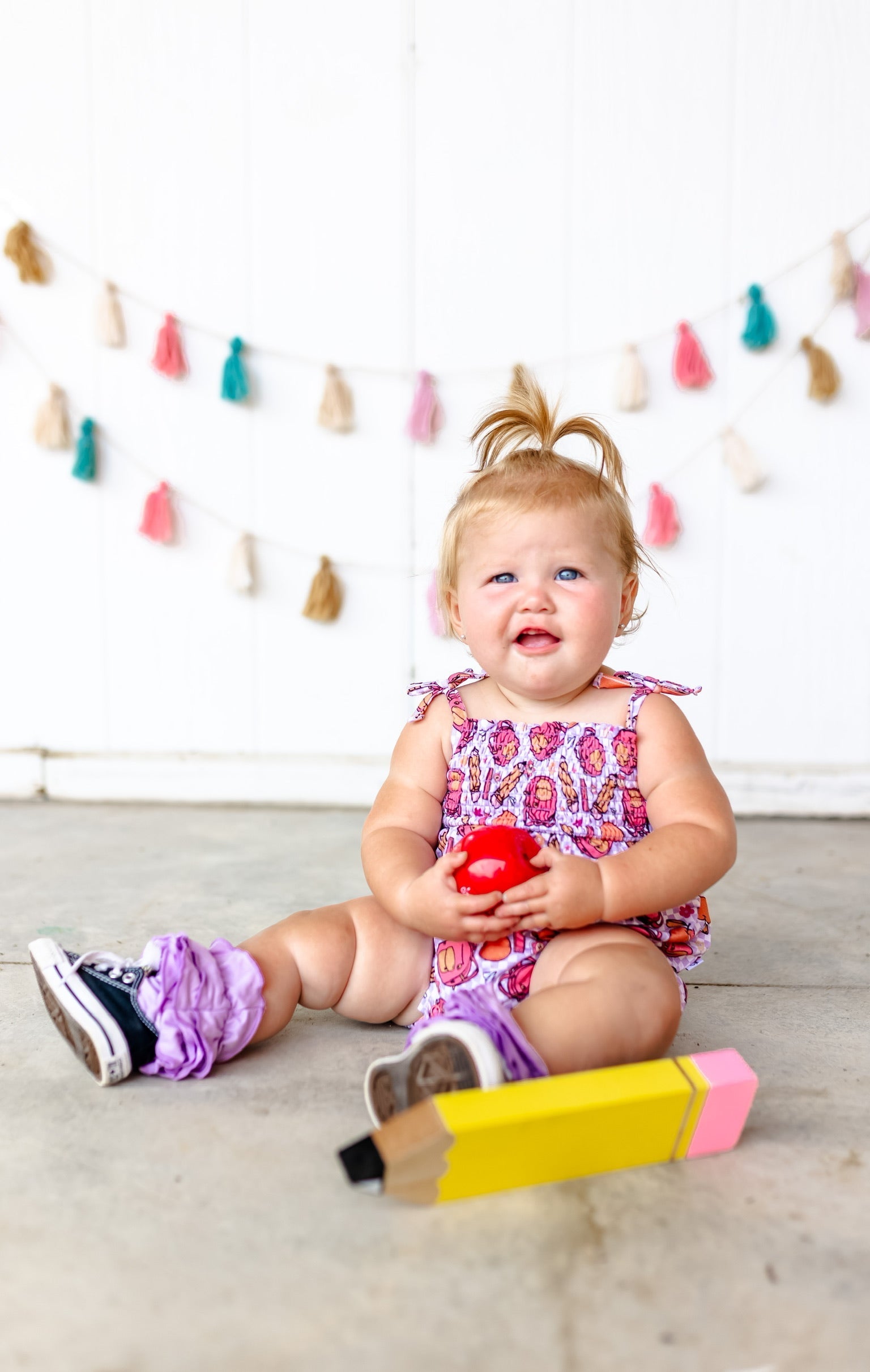 DREAM BIG LITTLE CO RULE THE SCHOOL SMOCKED BUBBLE ROMPEREveretts Place