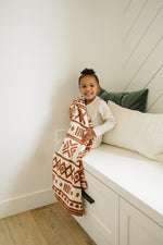 Mebie Baby Rust Alpine Plush Blanket Three Sizes Available Soft Lightweight Breathable - 