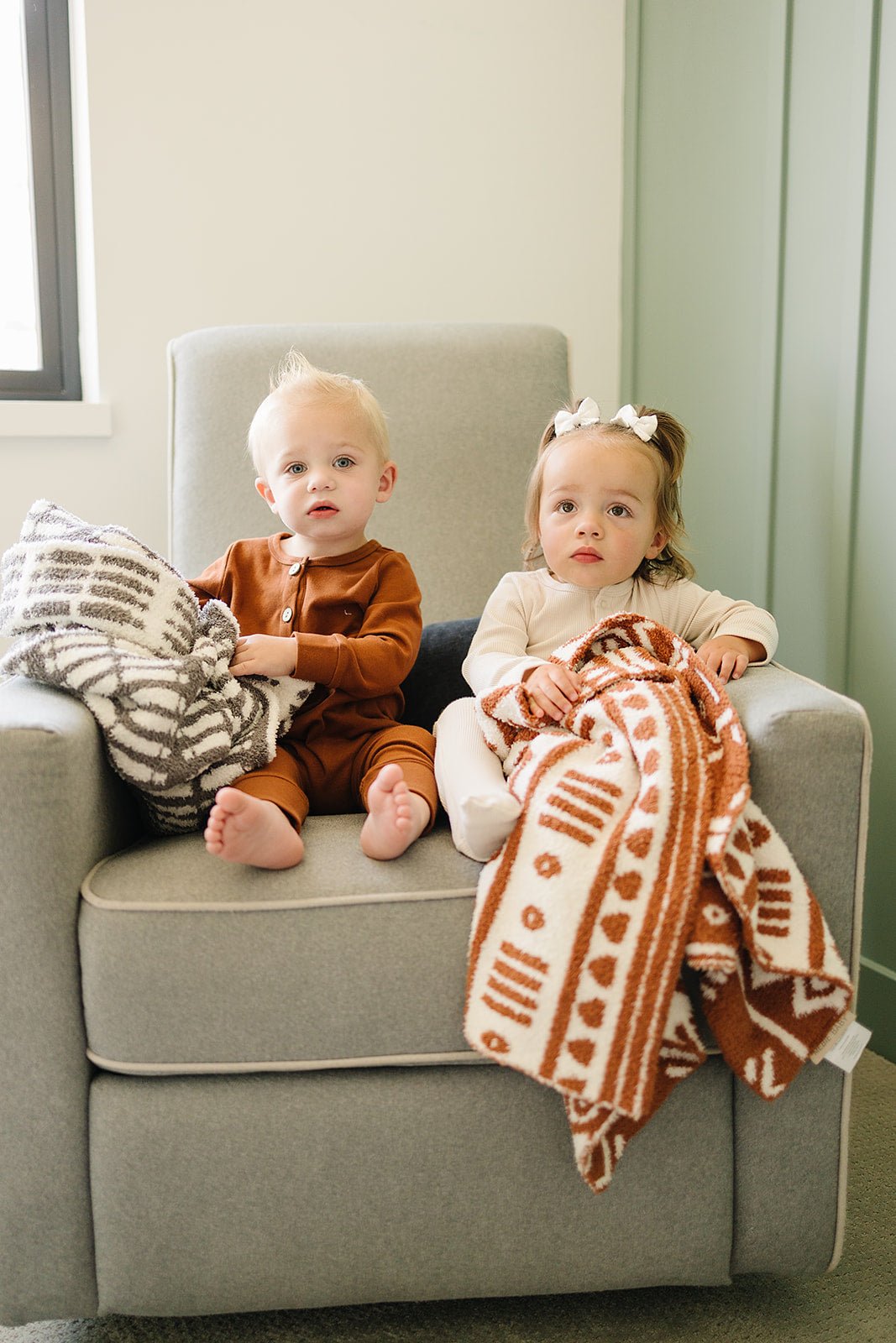 Mebie Baby Rust Alpine Plush Blanket Three Sizes Available Soft Lightweight Breathable - 