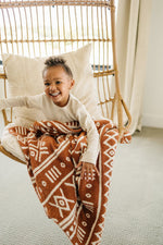 Mebie Baby Rust Alpine Plush Blanket Three Sizes Available Soft Lightweight Breathable - 