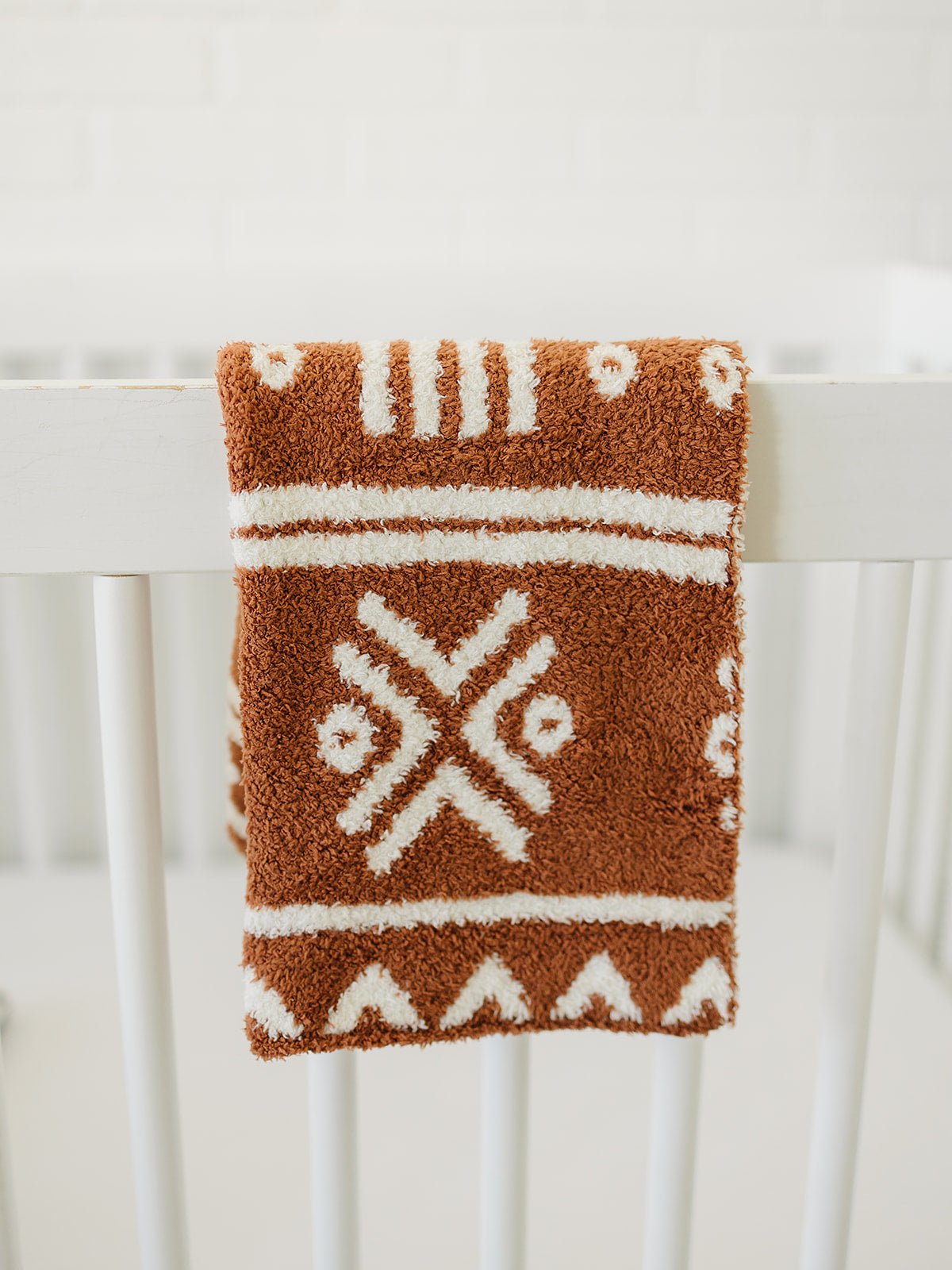 Mebie Baby Rust Alpine Plush Blanket Three Sizes Available Soft Lightweight Breathable - 