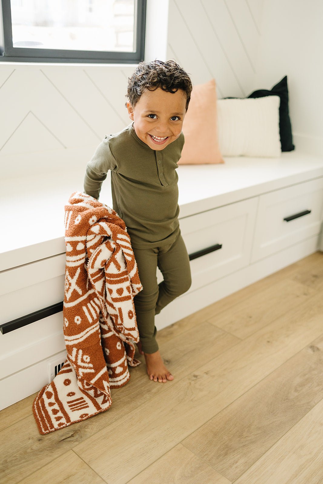Mebie Baby Rust Alpine Plush Blanket Three Sizes Available Soft Lightweight Breathable - 
