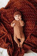 Mebie Baby Rust Bamboo Rayon Newborn Knot Hat Gender Neutral Baby Hat - 