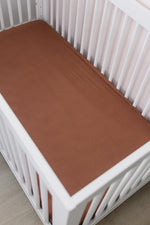 Mebie Baby Rust Bamboo Stretch Crib Sheet - 