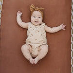Mebie Baby Rust Bamboo Stretch Crib Sheet - 