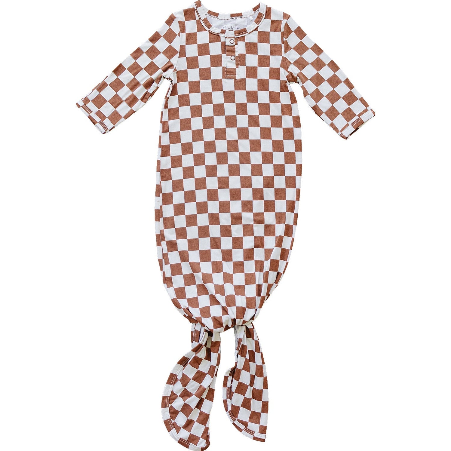 Rust Checkered Bamboo Knot Gown - One-piece garment, Pattern, Dress | Everetts Place