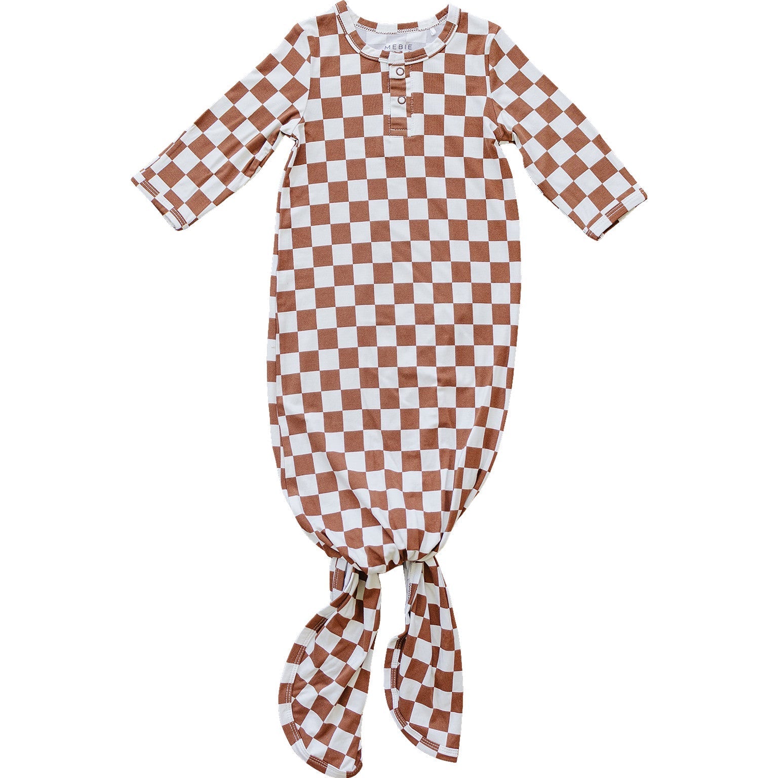 Rust Checkered Bamboo Knot Gown - One-piece garment, Pattern, Dress | Everetts Place