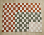 Mebie Baby Rust Checkered Plush Blanket Three Sizes Available Soft Lightweight Breathable - 