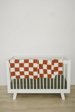 Mebie Baby Rust Checkered Plush Blanket Three Sizes Available Soft Lightweight Breathable - 