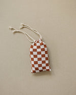 Mebie Baby Rust Checkered Ribbed Bamboo Multi Use Nursing Cover For Car Seat Stroller - 
