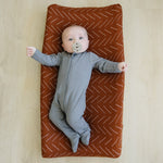 Mebie Baby Rust Mudcloth Muslin Changing Pad Cover - 