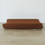 Mebie Baby Rust Mudcloth Muslin Changing Pad Cover - 