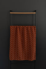 Mebie Baby Rust Mudcloth Muslin Swaddle Blanket For Newborns Mebie Baby - 