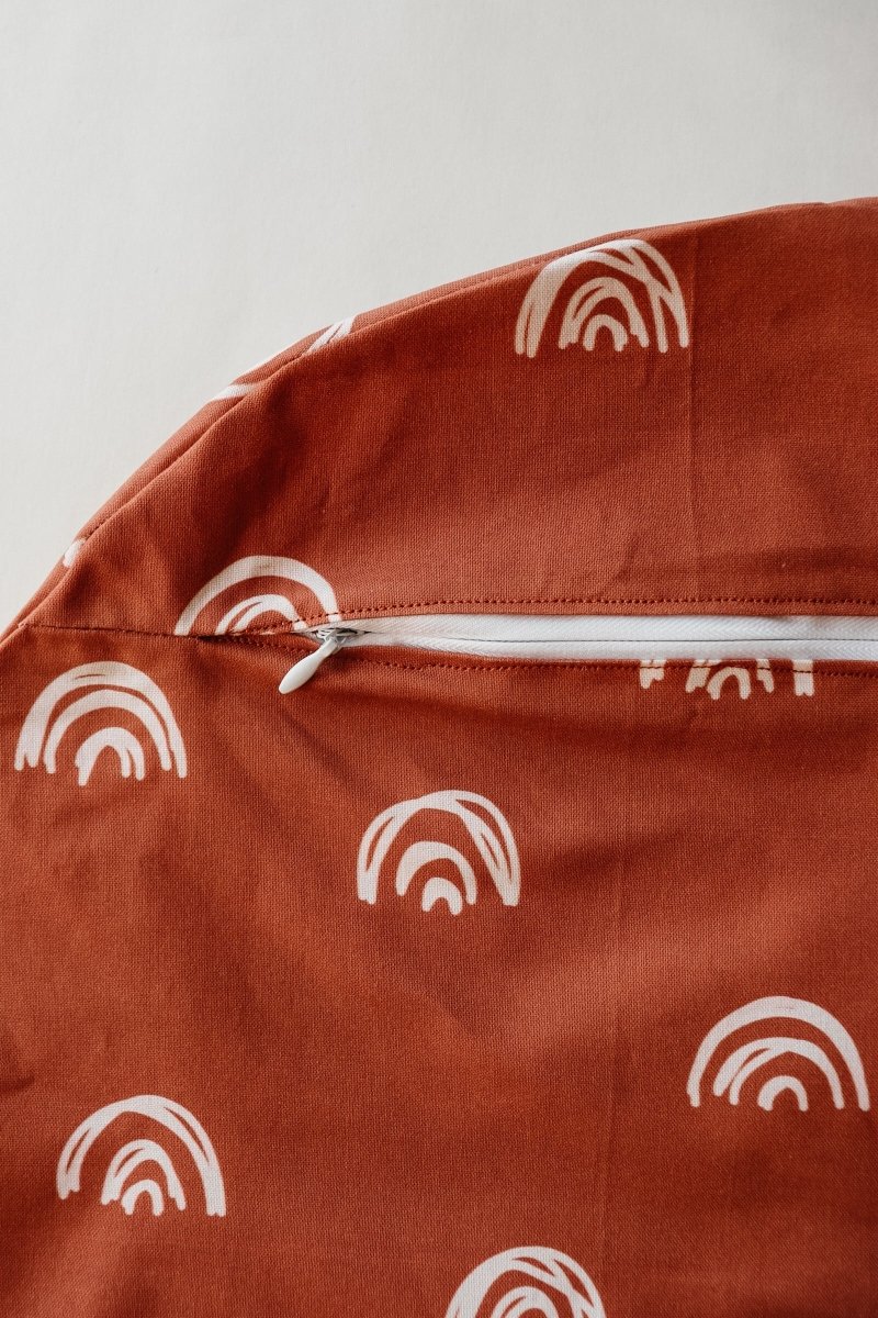 Little Mae & Co Rust Nursing Pillow Cover for Feeding and Tummy Time - Everetts Place Boutique - 