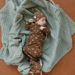 Mebie Baby Rust Rainbow Knot Gown - 