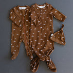Mebie Baby Rust Rainbow Knot Gown - 