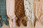 Mebie Baby Rust Rainbow Knot Gown - 