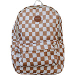 Rust Wavy Checkered Large Backpack - Backpack, Bag | Everetts Place