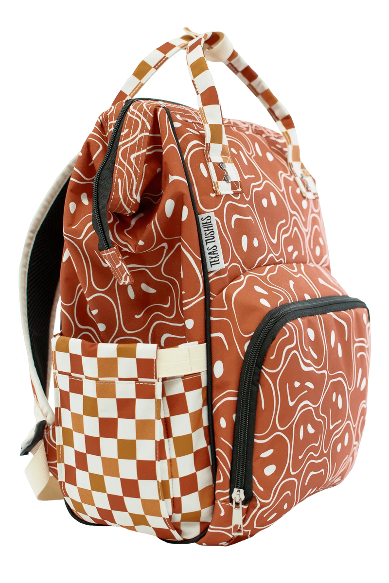 Ryker Faces & Autumn Check - Diaper Bag - Everetts Place: Online Boutique