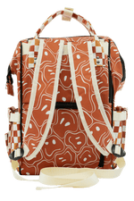 Texas Tushies Ryker Faces Autumn Check Diaper Bag with Stylish Backpack Design for Busy Parents - Luggage & Bags > Diaper Bags