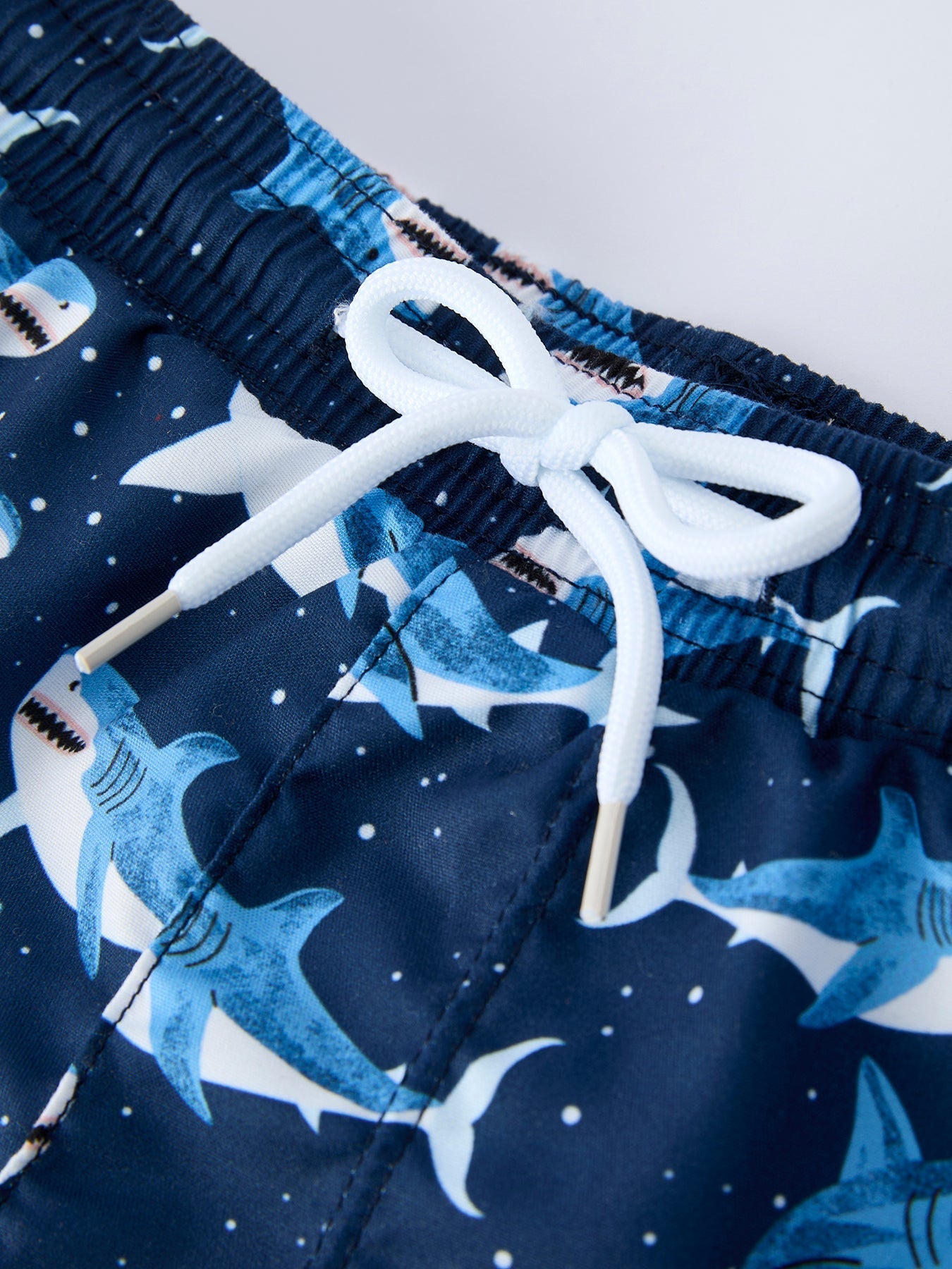 Rylee Faith Designs Rylee Faith Boys Two Piece Swimsuit Long Sleeve Rash Guard Shark Print