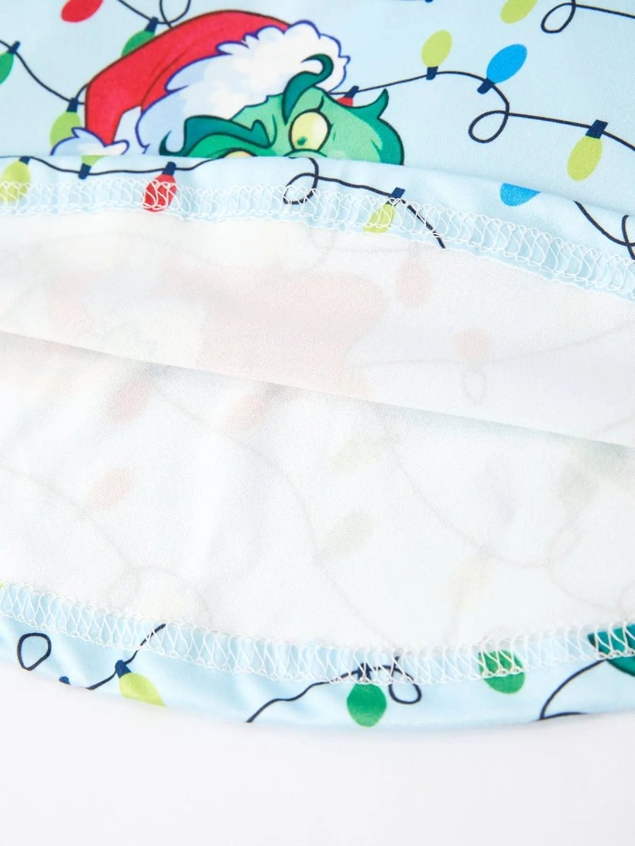 Rylee Faith Designs Rylee Faith Christmas Cartoon Character Print Girls Dress - Everetts Place Boutique - 