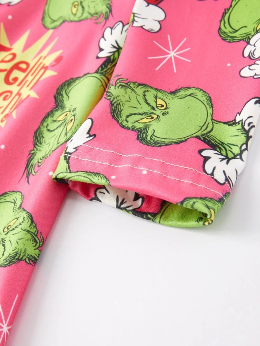 Rylee Faith Designs Rylee Faith Christmas Cartoon Characters Print Girls Dress - Everetts Place Boutique - 