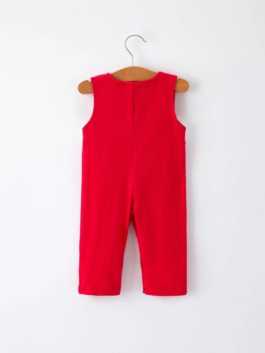 Rylee Faith Designs Rylee Faith Christmas Smocked Embroidery Baby Boys Romper - Everetts Place Boutique - 