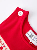 Rylee Faith Designs Rylee Faith Christmas Smocked Embroidery Baby Boys Romper - Everetts Place Boutique - 