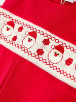 Rylee Faith Designs Rylee Faith Christmas Smocked Embroidery Baby Boys Romper - Everetts Place Boutique - 